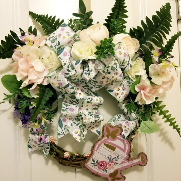 Year-round wreath Everyday wreath Farmhouse floral wreath